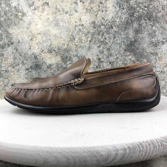 Ecco Men\'s Size 44 (10-10.5) Classic 2 Brown Genuine Leather Moc Driving Loafers main image 11